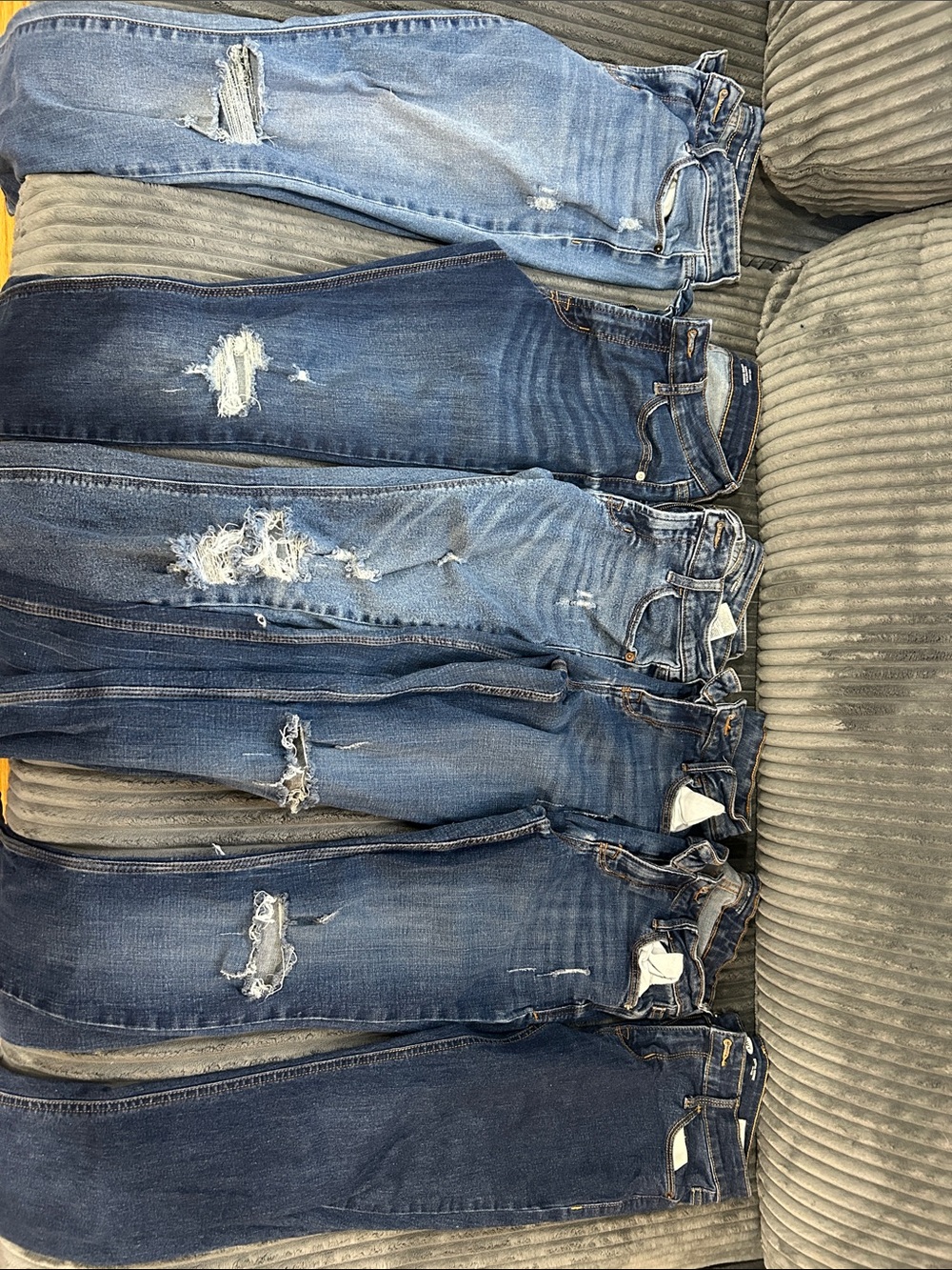 Old Navy Women's Skinny Jeans - Blue Rips Bundle